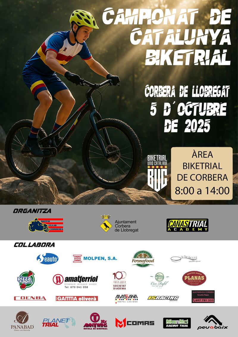 Poster de 4a Prova Campionat de Catalunya de BikeTrial 2025
