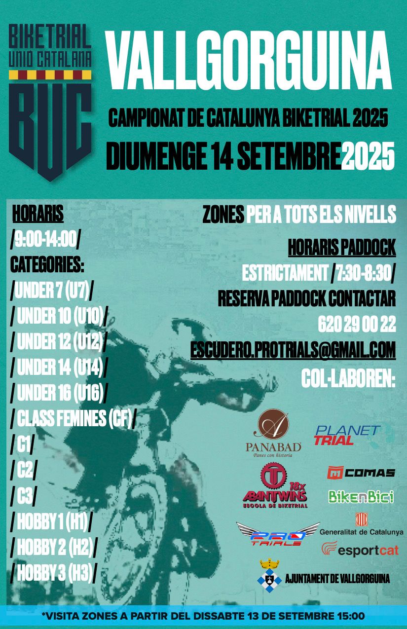 Poster de 3a Prova Campionat de Catalunya de BikeTrial 2025