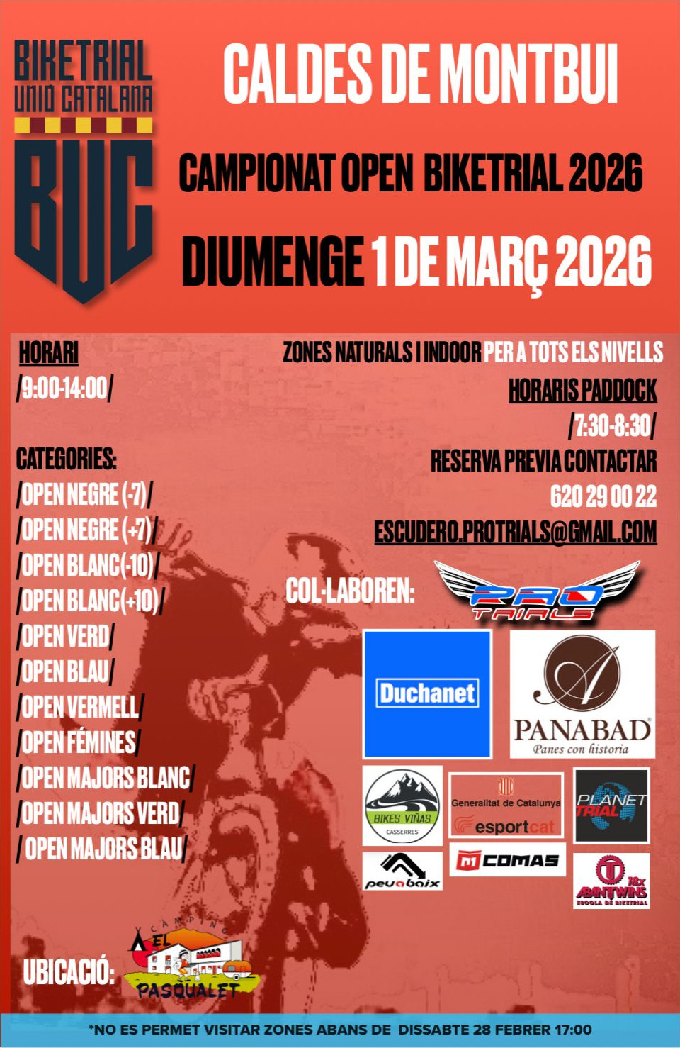 Poster de 1a Prova Open BikeTrial 2026: Caldes de Montbui