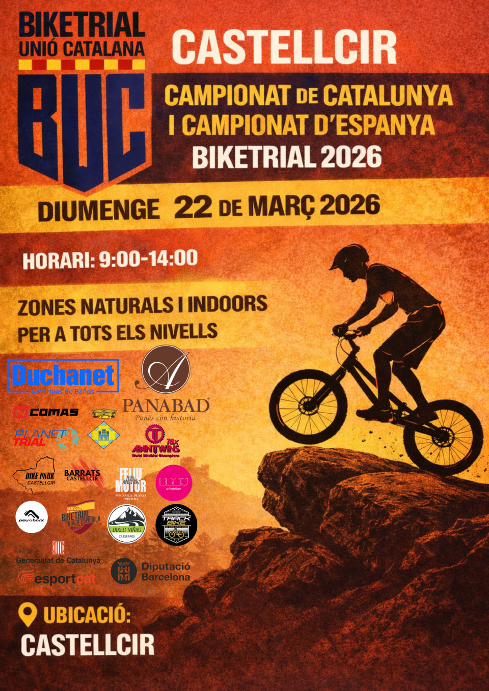 Poster de 1a Prova Campionat de Catalunya de BikeTrial 2026
