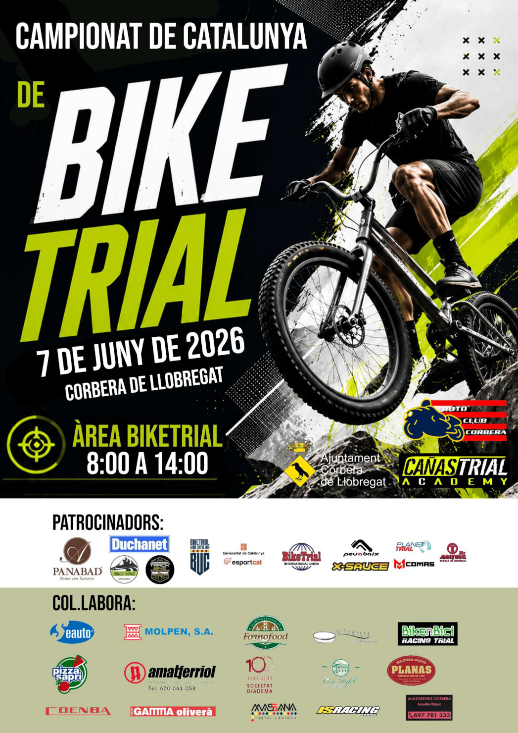 Poster de 4a Prova Campionat de Catalunya de BikeTrial 2026 Corbera