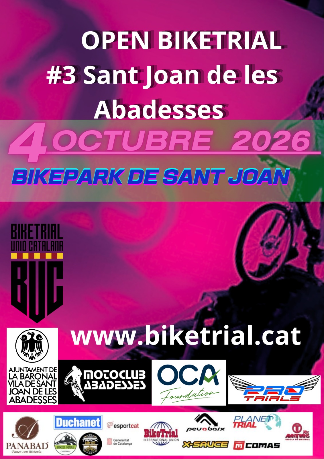 Poster de 3a Prova Open BikeTrial 2026: Sant Joan de les Abadesses